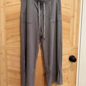 NWOT J.Crew Waffle Pants Size Medium Wide Leg Gray Color